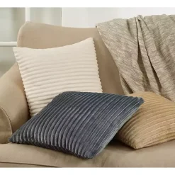 Online Pleated Faux Rabbit Fur Pillow Pillows