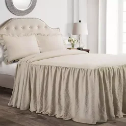 Kirklands Home Comforters|Ruffle Skirt 3-pc. King Comforter Set Tan