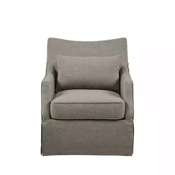 Kirklands Home Accent Chairs|Skirted Swivel Martha Stewart Accent Chair Tan