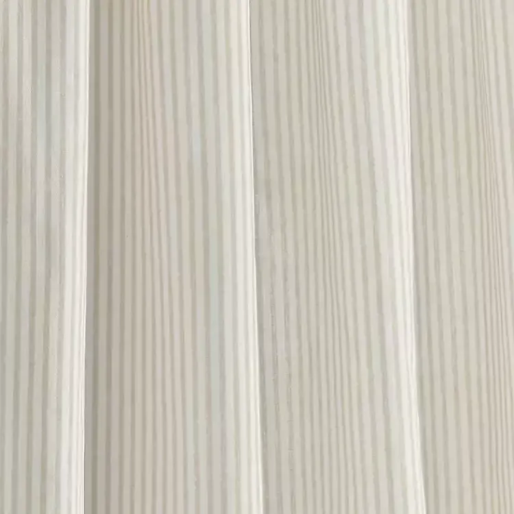 Kirklands Home Curtains & Drapes|Tan Stripe Ruffled Curtain Panel Set, 84 in.