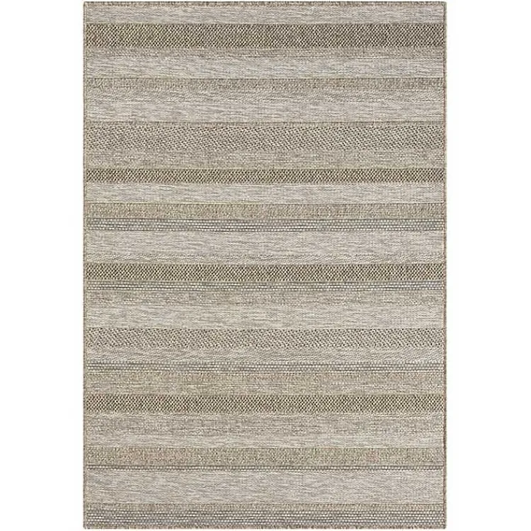 Kirklands Home Area Rugs|Striped Indoor/Outdoor Area Rug, 5x7 Tan