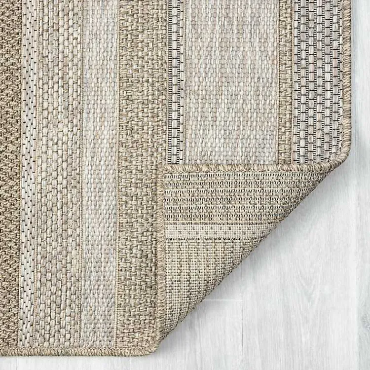 Kirklands Home Area Rugs|Striped Indoor/Outdoor Area Rug, 5x7 Tan