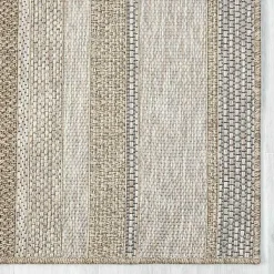 Kirklands Home Area Rugs|Striped Indoor/Outdoor Area Rug, 5x7 Tan