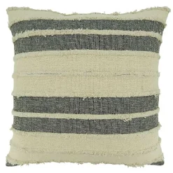 Tan Striped Tufted Throw Pillow Pillows
