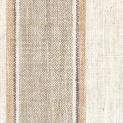 Kirklands Home Benches & Ottomans|Tan Striped Upholstered Wood Leg Bench