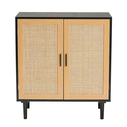 Kirklands Home Cabinets & Sideboards|Tara Two-Tone Espresso Rattan Cabinet