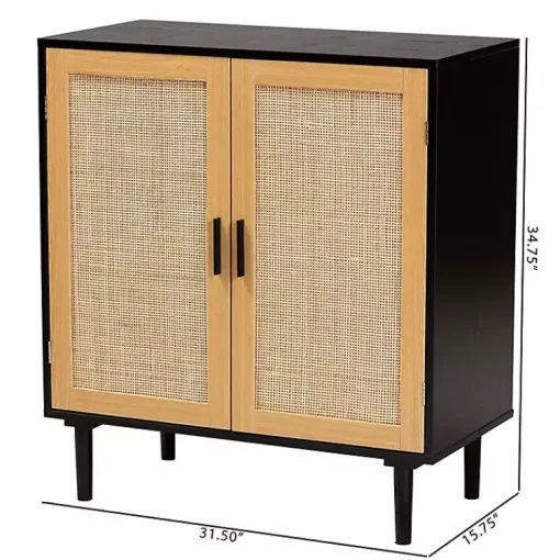 Kirklands Home Cabinets & Sideboards|Tara Two-Tone Espresso Rattan Cabinet