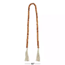 Outlet Tasseled Wood Beaded Garland Decorative Accents