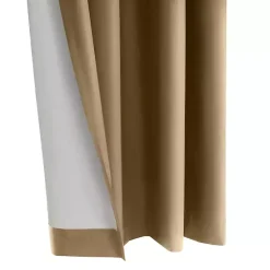 Kirklands Home Curtains & Drapes|Taupe Alpine Blackout Curtain Panel, 95 in. Tan