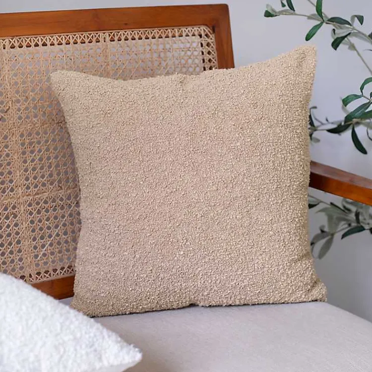Hot Taupe Boucle Handwoven Pillow Pillows