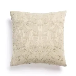 Clearance Taupe Chenille Damask Throw Pillow Pillows