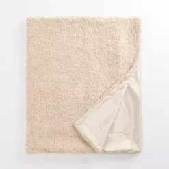 Outlet Taupe Curly Faux Lamb Fur Throw Blankets & Throws