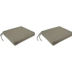 Kirklands Home Outdoor Cushions & Pillows|Taupe French Edge Outdoor Chair Cushions, Set of 2 Gray