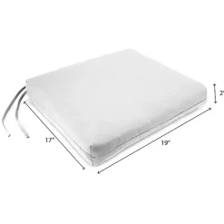 Kirklands Home Outdoor Cushions & Pillows|Taupe French Edge Outdoor Chair Cushions, Set of 2 Gray