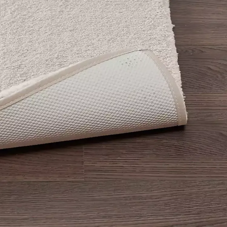 Kirklands Home Bathroom Rugs|Taupe High Pile Marshmallow Bath Mat, 30 in. Ivory