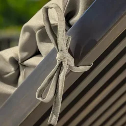 Kirklands Home Outdoor Cushions & Pillows|Taupe Leala Texture Outdoor Chaise Cushion Tan