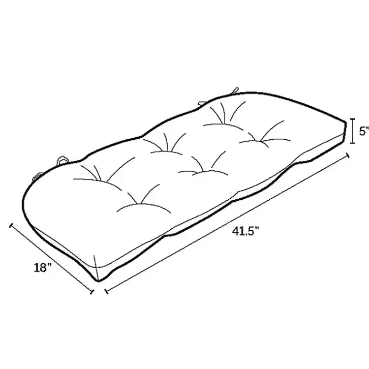 Kirklands Home Outdoor Cushions & Pillows|Taupe Leala Texture Wicker Settee Cushion Tan