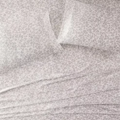 Kirklands Home Bed Sheets|Taupe Leopard Print Satin 4-pc. King Sheet Set