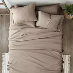 Kirklands Home Bed Sheets|Taupe Ultra Soft 6-pc. Queen Sheet Set Tan