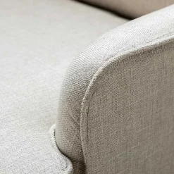 Kirklands Home Accent Chairs|Taupe Upholstered Natural Base Wingback Rocker Tan