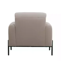 Kirklands Home Accent Chairs|Taupe Velvet Upholstered Knox Accent Chair Tan