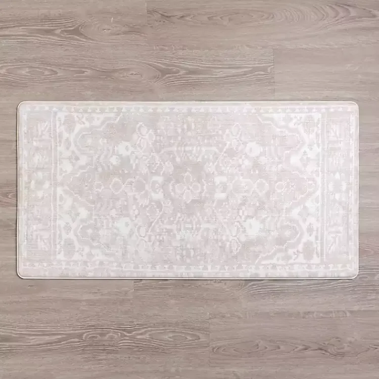 Kirklands Home Kitchen & Floor Mats|Taupe Vintage Medallion Kitchen Mat