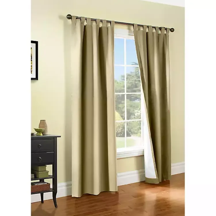 Kirklands Home Curtains & Drapes|Taupe Weathermate Blackout Curtain Panel, 95 in. Tan