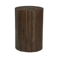 Kirklands Home Accent & End Tables|Teak Wood Drum Accent Table Brown