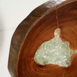 Best Teak Wood Raw Edge Crystal Figurine Statues & Figurines