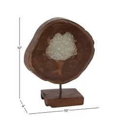 Best Teak Wood Raw Edge Crystal Figurine Statues & Figurines
