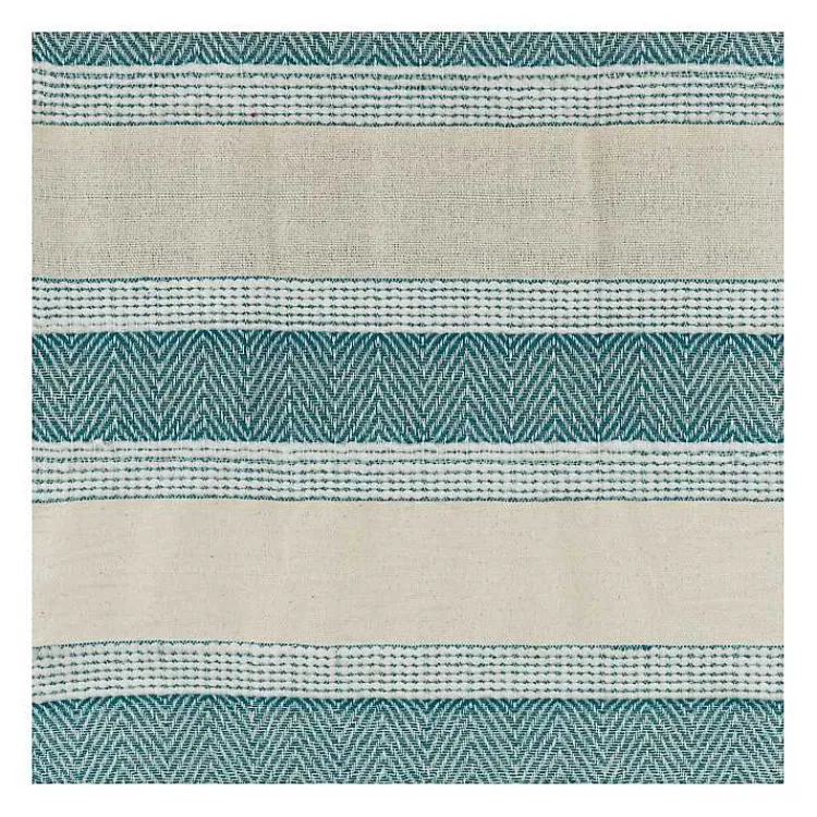 Discount Teal and Natural Colorblock Chevron Throw Blankets & Throws