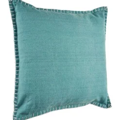 Outlet Teal with Embroidered Edge Pillow, 24 in. Pillows
