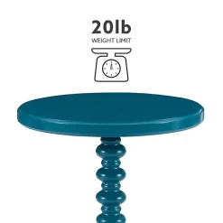 Kirklands Home Accent & End Tables|Teal Wood Spindle Side Table Blue