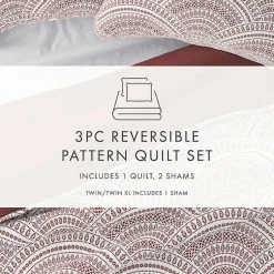 Kirklands Home Quilts|Terra Scalloped Reversible 3-pc. King Quilt Set