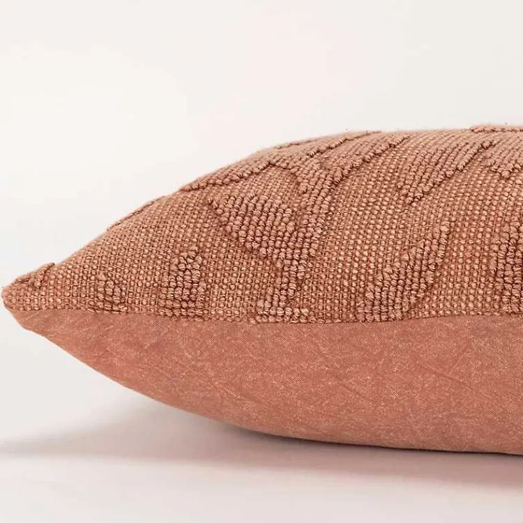 Outlet Terracotta Stonewash Botanical Pillow Pillows