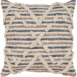 Hot Textured Blue Stripe Pillow Pillows