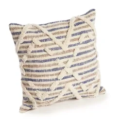 Hot Textured Blue Stripe Pillow Pillows