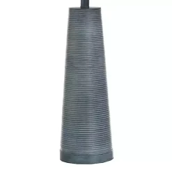 Kirklands Home Table Lamps|Textured Denim Blue Tapered Table Lamp White