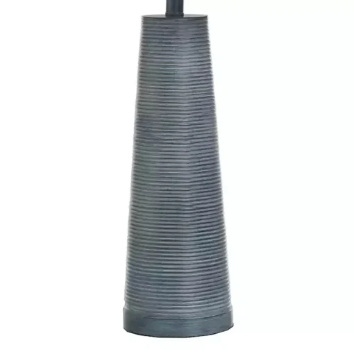 Kirklands Home Table Lamps|Textured Denim Blue Tapered Table Lamp White