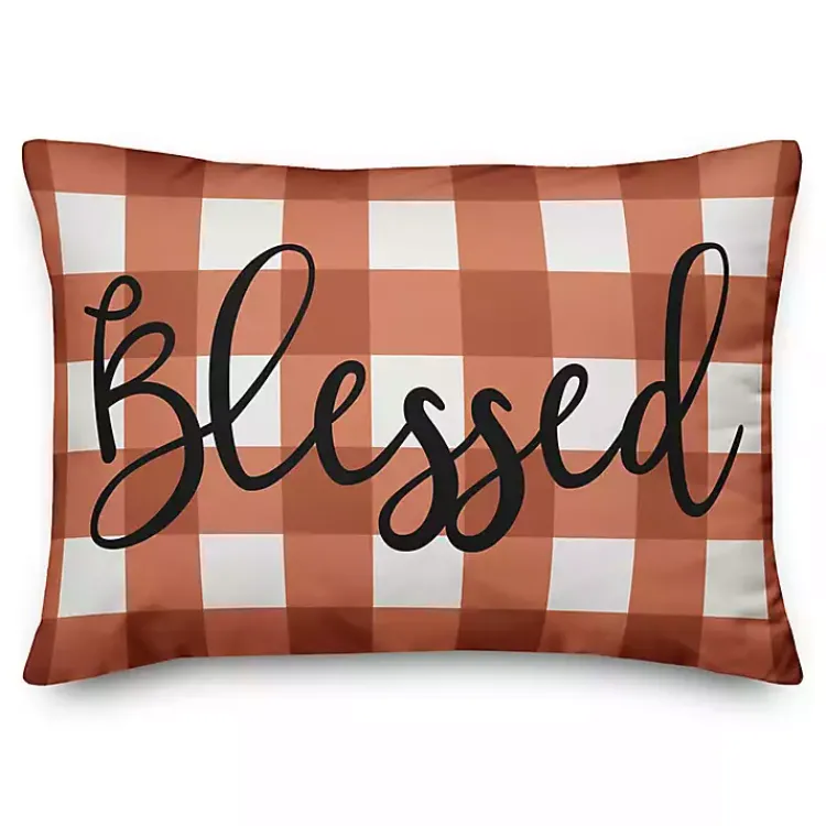 Sale Thankful and Blessed Double Sided Accent Pillow Fall