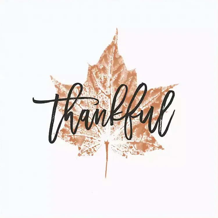 Discount Thankful Leaf Stamp Framed Canvas Art Print Fall
