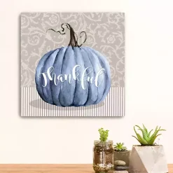 Discount Thankful Pumpkin Canvas Art Print, 20x20 Fall