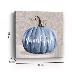 Discount Thankful Pumpkin Canvas Art Print, 20x20 Fall