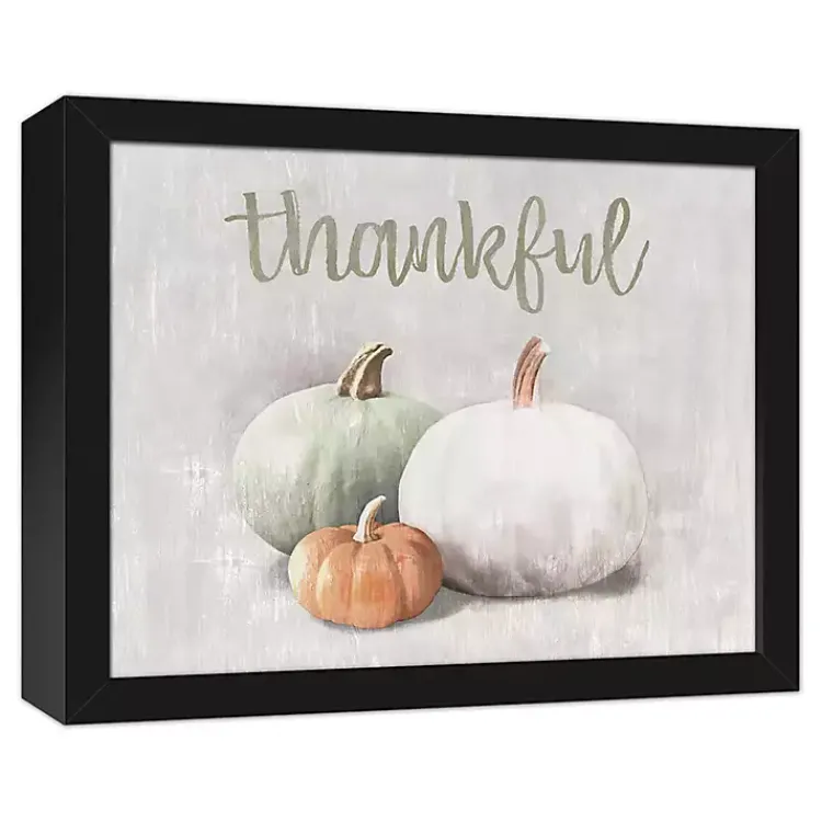 Online Thankful Pumpkins Framed Canvas Art Print Fall