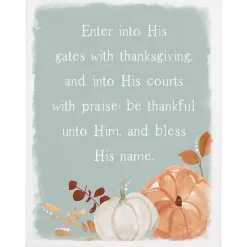 Online Thanksgiving Verse Canvas Wall Plaque Fall