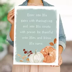 Online Thanksgiving Verse Canvas Wall Plaque Fall