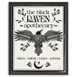 Online The Black Raven Apothecary Framed Canvas Art Print Halloween