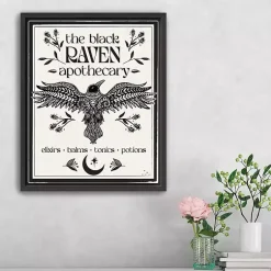 Online The Black Raven Apothecary Framed Canvas Art Print Halloween