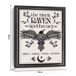 Online The Black Raven Apothecary Framed Canvas Art Print Halloween