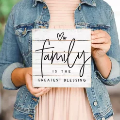 Kirklands Home Wall Quotes & Signs|The Greatest Blessing Wood Wall Plaque White